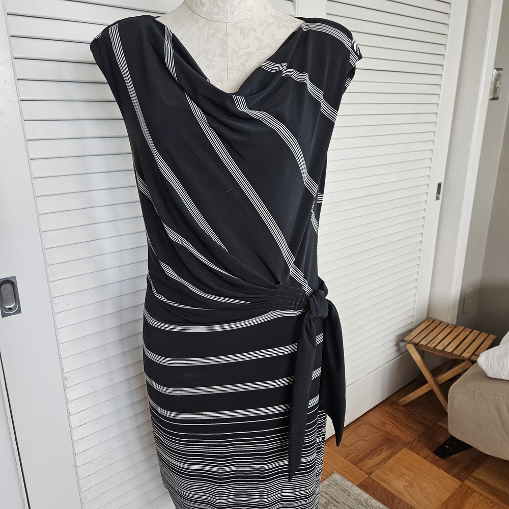 Ralph Lauren Black and White Midi Dress